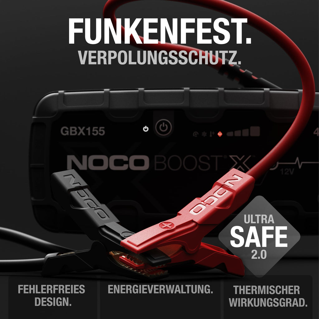 Boost X GBX155 4250A UltraSafe 12V Lithium Starthilfe Powerbank für Benziner bis 10,0L und Diesel bis 8,0L