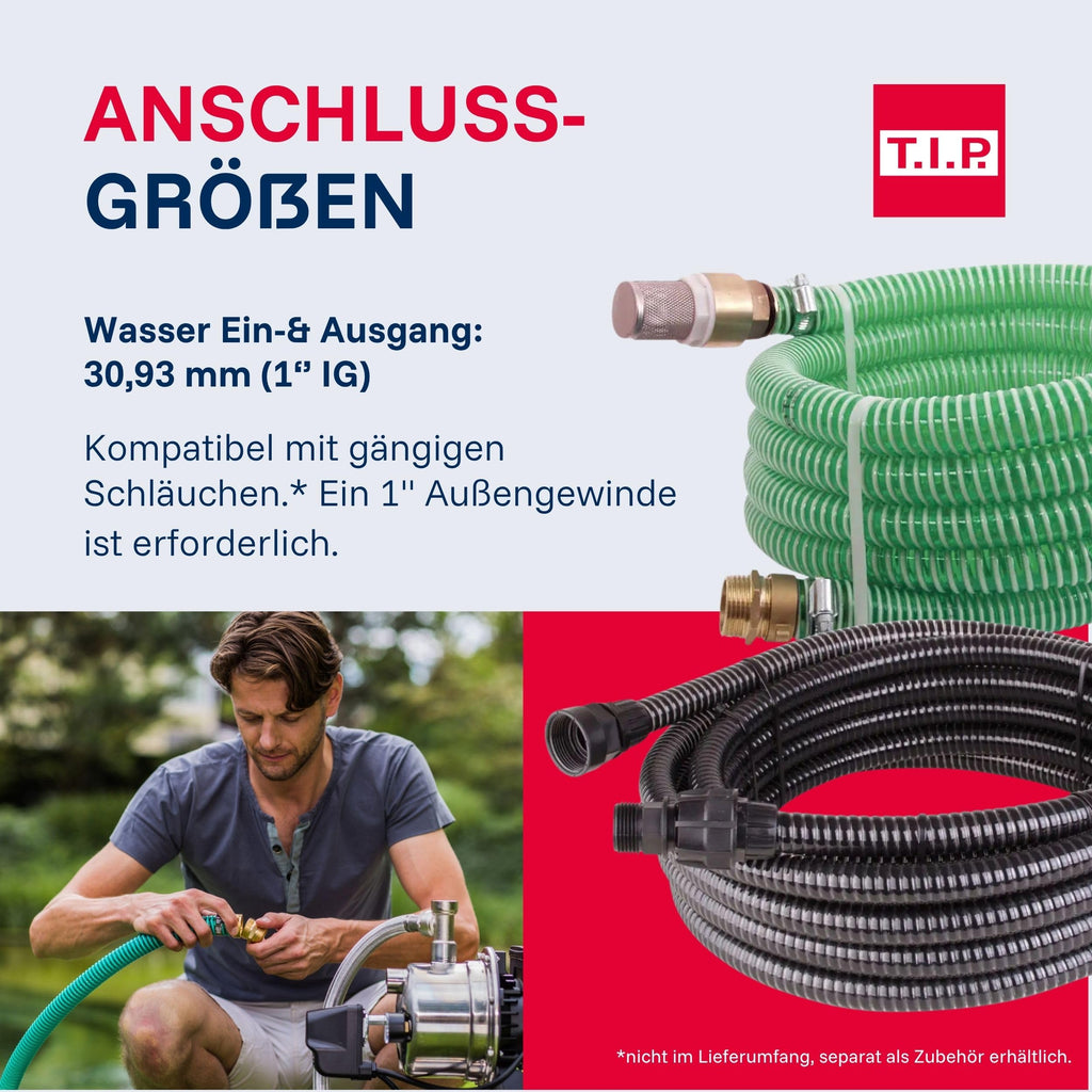 Hauswasserwerk Edelstahl 4350 l/h 5 bar Pumpe zur Druckerhöhung und Bewässerung sowie Wasserversorgung