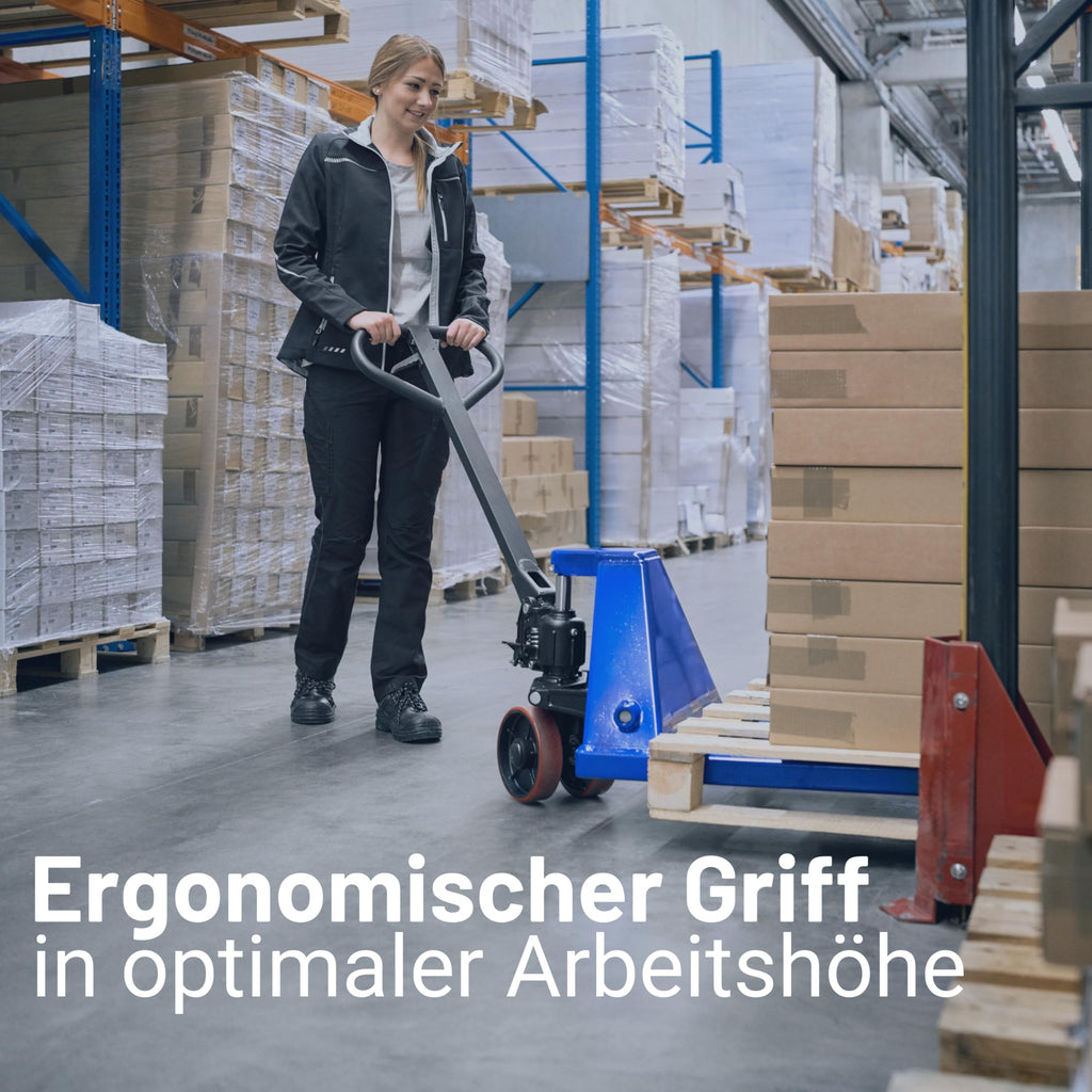 Hubwagen 2500 kg aus Stahl, Gabellänge 1150 mm, robust, hydraulisch, ideal für Lager und Logistik