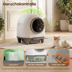 Automatisches Katzenklo 90L Katzentoilette mit Selbstreinigungsfunktion für Mehrkatzenfamilien
