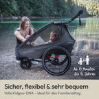 Kidgoo 2 Lite Fahrradanhänger für 2 Kinder als leichter Doppelanhänger zum Anhängen an Fahrräder