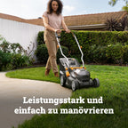 WG733E handgeführter Akkurasenmäher 20V 33cm Schnittbreite kabellos leicht für den Hausgarten