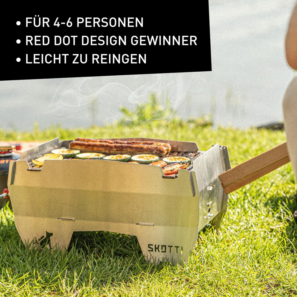 Grill Gas kleiner faltbarer Camping Gasgrill für Gaskartuschen tragbar und ideal für Outdoor und Reisen