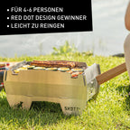 Grill Gas kleiner faltbarer Camping Gasgrill für Gaskartuschen tragbar und ideal für Outdoor und Reisen