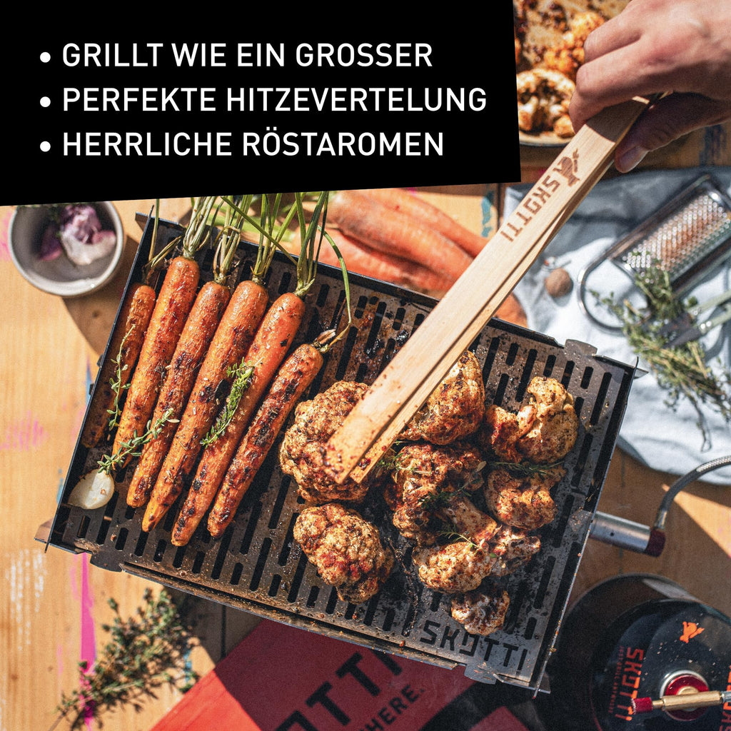 Grill Gas kleiner faltbarer Camping Gasgrill für Gaskartuschen tragbar und ideal für Outdoor und Reisen