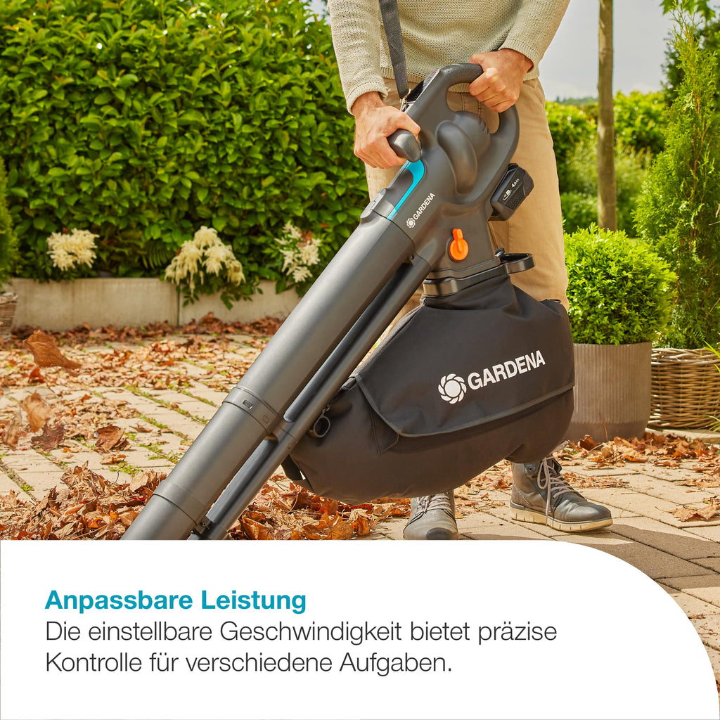 Akku Laubsauger Bläser PowerJet 18V P4A Solo starker Luftstrom schneller Moduswechsel Fangsack 14895 55 Black