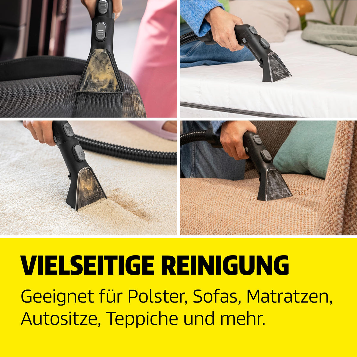 Waschsauger SE 3 Compact für Teppichreinigung und Polsterreinigung, Sprühextraktion, starke Saugleistung, weiß