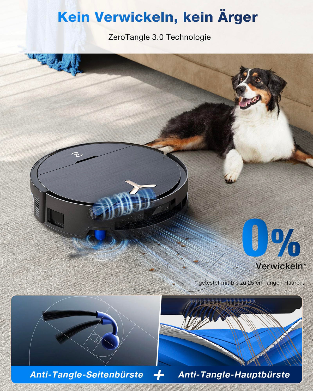X9 Pro Omni Saugroboter mit Wischfunktion und Saugkraft von 16.600 Pa sowie OZMO Roller Wischsystem