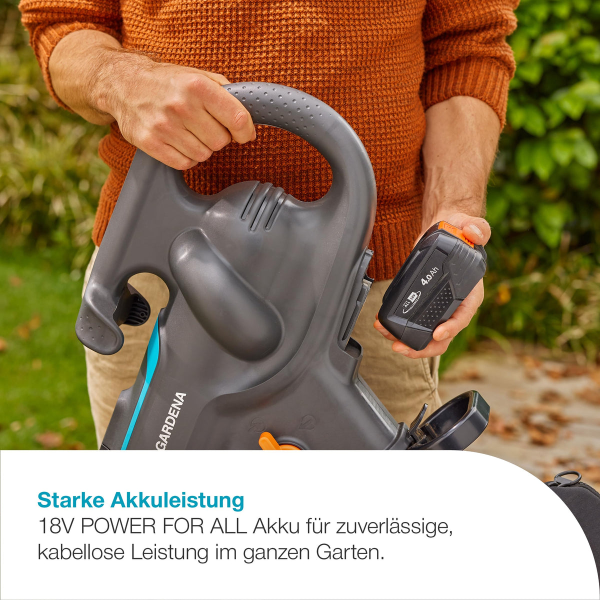 Akku Laubsauger Bläser PowerJet 18V P4A Solo starker Luftstrom schneller Moduswechsel Fangsack 14895 55 Black