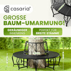Gartenbank 360 Grad Baumbank aus Metall wetterfest robust langlebig Sitzbank für den Außenbereich
