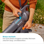 Akku Laubsauger Bläser PowerJet 18V P4A Solo starker Luftstrom schneller Moduswechsel Fangsack 14895 55 Black