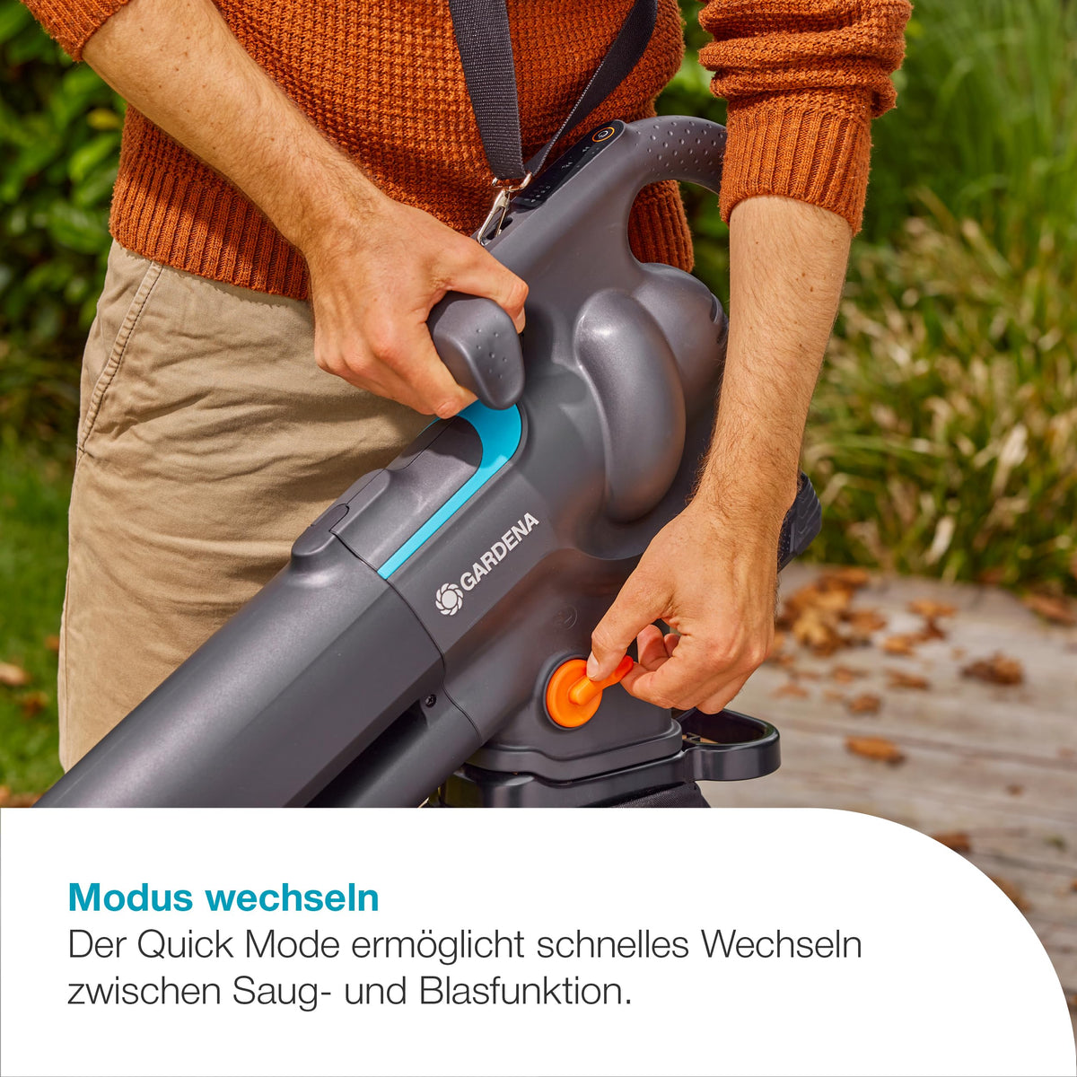 Akku Laubsauger Bläser PowerJet 18V P4A Solo starker Luftstrom schneller Moduswechsel Fangsack 14895 55 Black