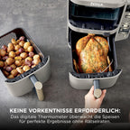 Multifunktionale Double Stack XL Heißluftfritteuse mit 6 Funktionen in Steingold SL451EUSD