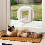 Mikrochip Haustierklappe für Katzen und kleine Hunde, Sperrmodus, RFID und Mikrochip kompatibel, 4 C Batterien