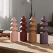 Gerippte und flauschige Moderne Nordische Vase – Skandinavisches Wohndekor, 3 Größen