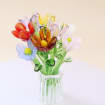 Glasblumenstrauß Geburtsmonat Miniatur handgefertigt Wohnkultur