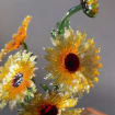 Glas Sonnenblumen-Dekoration Schreibtischdekoration Tischdekoration Handgefertigt 17,5 cm