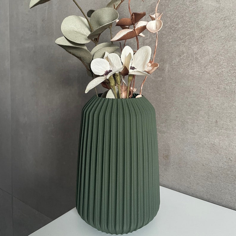 Vase Opal wasserfest 3 Größen Schnitt- & Trockenblumen 3D Druck