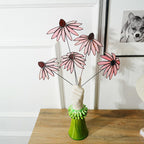 Set aus 5 Kupferdraht Blumen - Stained Glass Black-Eyed Susan Bouquet, 45cm