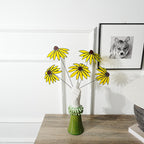 Set aus 5 Kupferdraht Blumen - Stained Glass Black-Eyed Susan Bouquet, 45cm