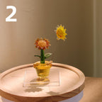 Glas Sonnenblume Figurine, handgefertigte Glasblume, Mini Ornamente, mundgeblasene Frühlingsblume, Wohnkultur