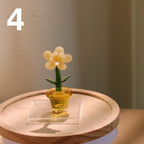 Glasblumenfigur Handgefertigte Glaspflanze Mundgeblasene Frühlingsblume