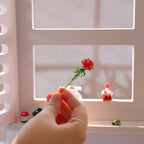 Mundgeblasene Glasrosen, handgefertigte Frühlingsblumen