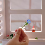 Mundgeblasene Glasrosen, handgefertigte Frühlingsblumen