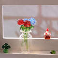 Mundgeblasene Glasrosen, handgefertigte Frühlingsblumen