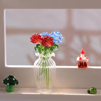 Mundgeblasene Glasrosen, handgefertigte Frühlingsblumen