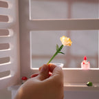 Glas Nelke Blume, Mundgeblasen, Handgefertigt, 2,5-3 Zoll