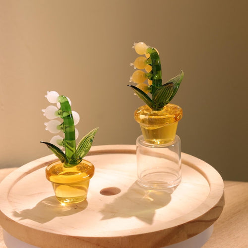 Glas Maiglöckchen, Mundgeblasene Frühlingsblume, Wohnkultur