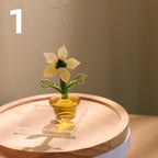 Mundgeblasene Glaslilie Blumenskulptur, Frühlingsblume, Wohnkultur