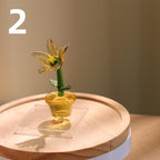 Mundgeblasene Glaslilie Blumenskulptur, Frühlingsblume, Wohnkultur