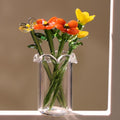 Mundgeblasene Glasblumenskulptur, gelbe Frühlingsblume, Glasblumenstrauß, Wohnkultur