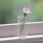 Gladiole, mundgeblasene Glasblume, Frühlingsmotiv, 6,35-7,62 cm groß, inklusive Glasvase.