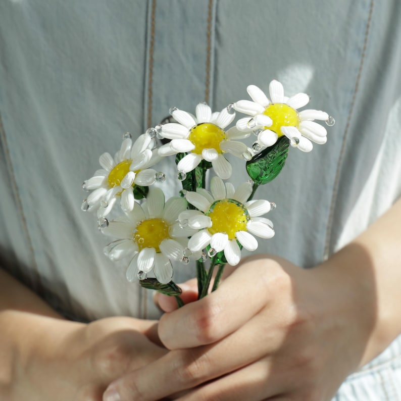 mundgeblasene Glasgänseblümchen