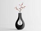 Moderne 3D-gedruckte Vase mit schwebendem Glaseinsatz –  15 cm oder 11 cm, PLA