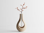 Moderne 3D-gedruckte Vase mit schwebendem Glaseinsatz –  15 cm oder 11 cm, PLA