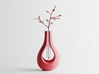 Moderne 3D-gedruckte Vase mit schwebendem Glaseinsatz –  15 cm oder 11 cm, PLA