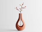 Moderne 3D-gedruckte Vase mit schwebendem Glaseinsatz –  15 cm oder 11 cm, PLA