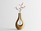 Moderne 3D-gedruckte Vase mit schwebendem Glaseinsatz –  15 cm oder 11 cm, PLA
