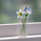 Glasblumen- und Vogelornamente, mundgeblasene Frühlingsblumen, Glassträuße
