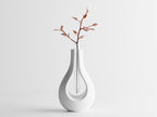 Moderne 3D-gedruckte Vase mit schwebendem Glaseinsatz –  15 cm oder 11 cm, PLA