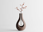 Moderne 3D-gedruckte Vase mit schwebendem Glaseinsatz –  15 cm oder 11 cm, PLA