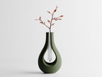 Moderne 3D-gedruckte Vase mit schwebendem Glaseinsatz –  15 cm oder 11 cm, PLA