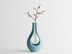 Moderne 3D-gedruckte Vase mit schwebendem Glaseinsatz –  15 cm oder 11 cm, PLA