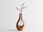 Moderne 3D-gedruckte Vase mit schwebendem Glaseinsatz –  15 cm oder 11 cm, PLA
