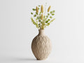 3D-gedruckte Vase, Blattmuster, PLA-Material, luftdicht, erhältlich in 3 Größen