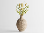 3D-gedruckte Vase, Blattmuster, PLA-Material, luftdicht, erhältlich in 3 Größen